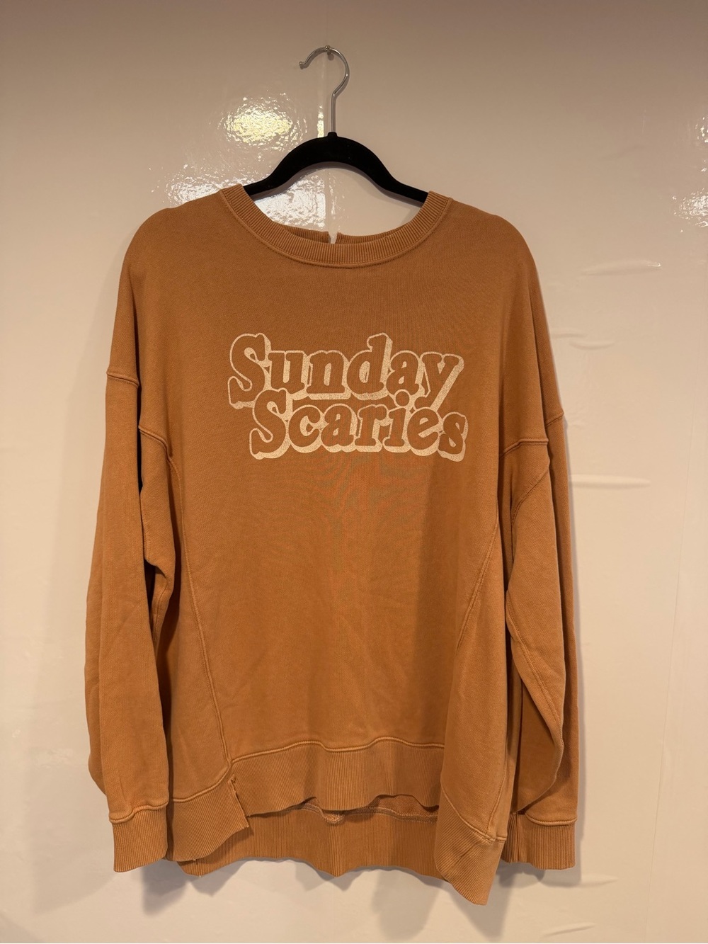 Aerie chill crew Sunday Scaries Graphic Sweatshirt - Tan